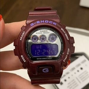 G-Shock Watch Maroon DW6900CS